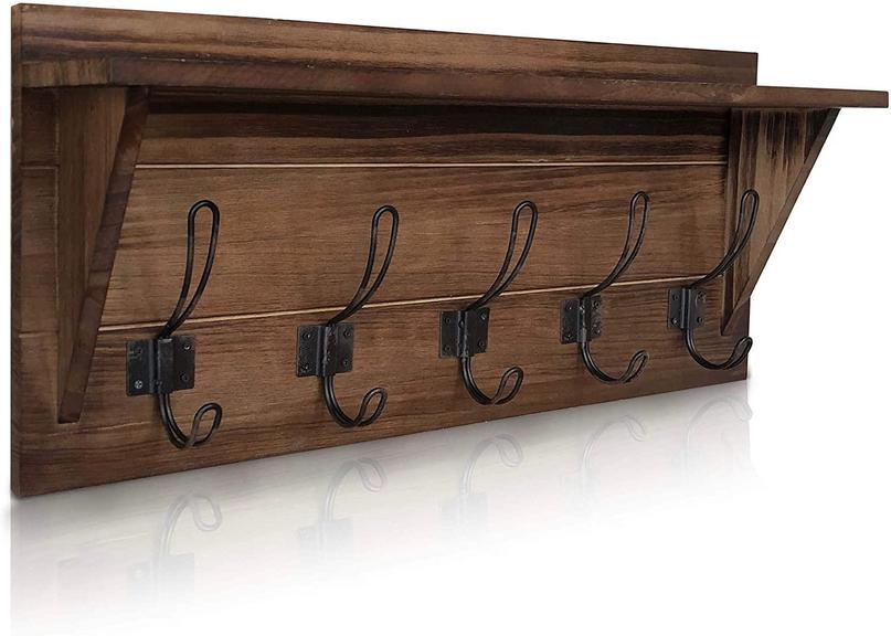 RUSTIC 24" COAT RACK SHELF
