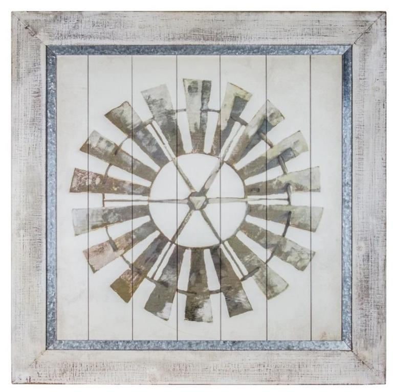 WHITEWASHED 39" WINDMILL PRINT