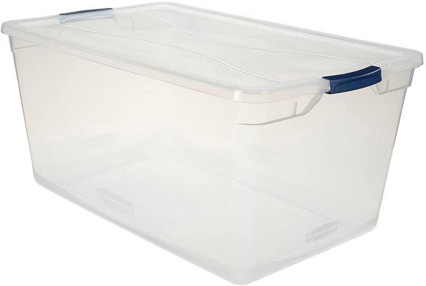 4 CLEAR 95-QT TOTES
