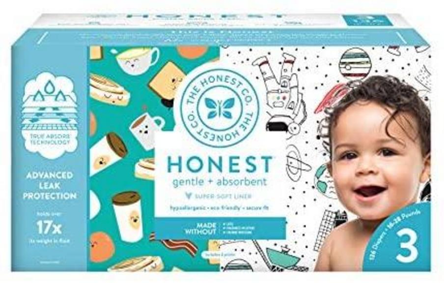 136 HONEST SIZE 3 DIAPERS