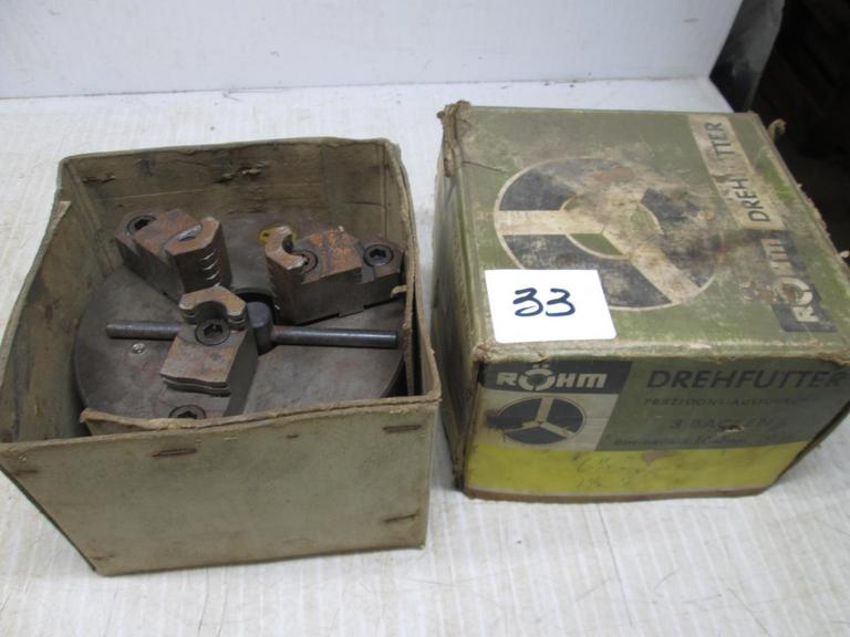 Auction Ohio Rohm Lathe Chuck
