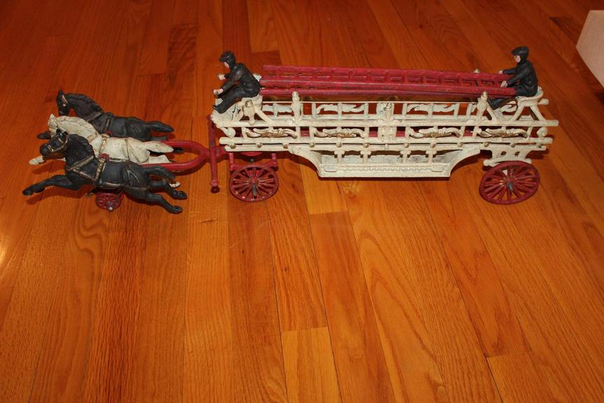 Auction Ohio Vintage Iron Fire Wagon