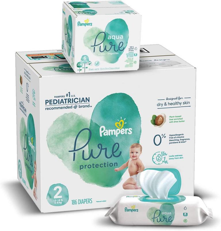 186 PAMPERS SZ 2 DIAPERS