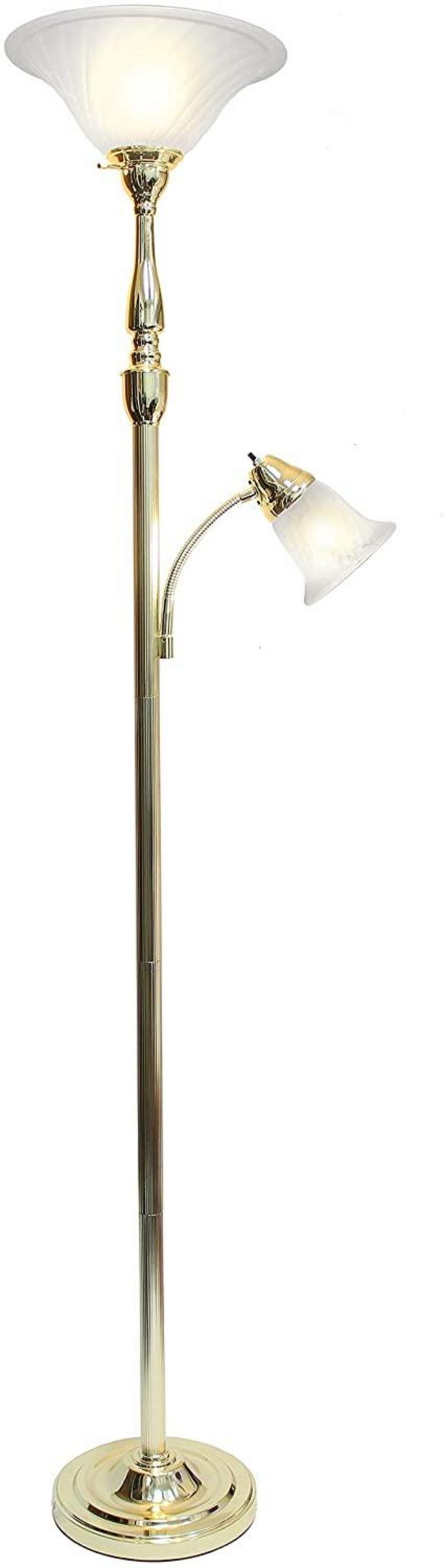 WHITE MARBLE FLOOR LAMP
