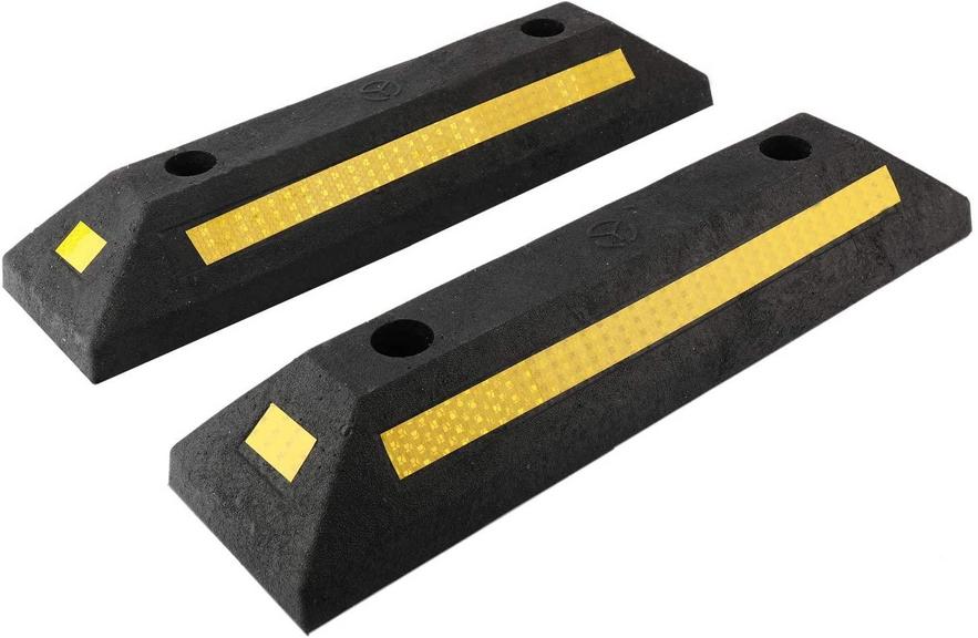 2 RUBBER CURB FLOOR STOPPERS