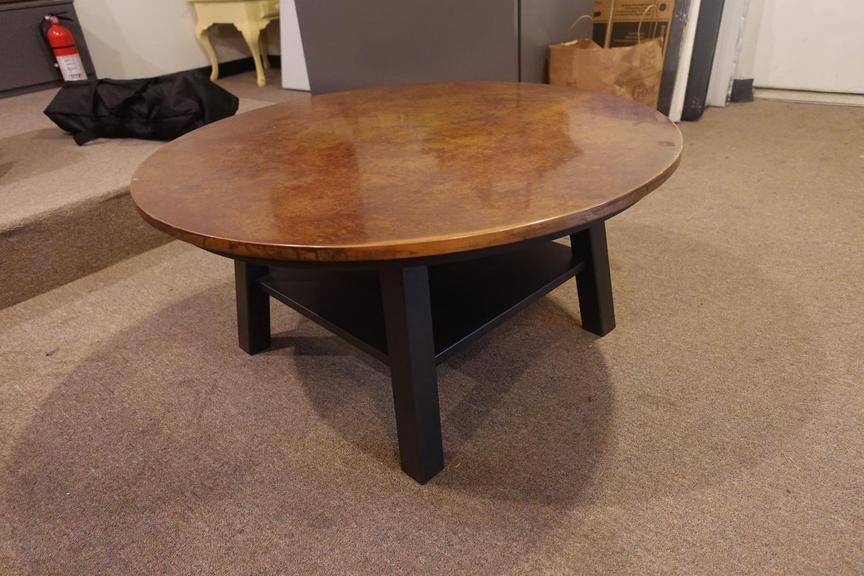 Copper topped deals coffee table