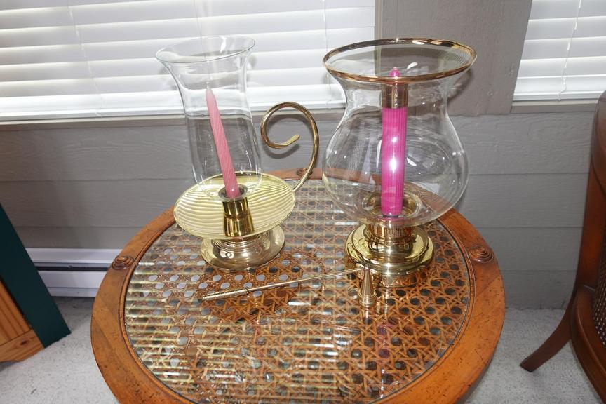 Auction Ohio Candle Hurricane Lamps