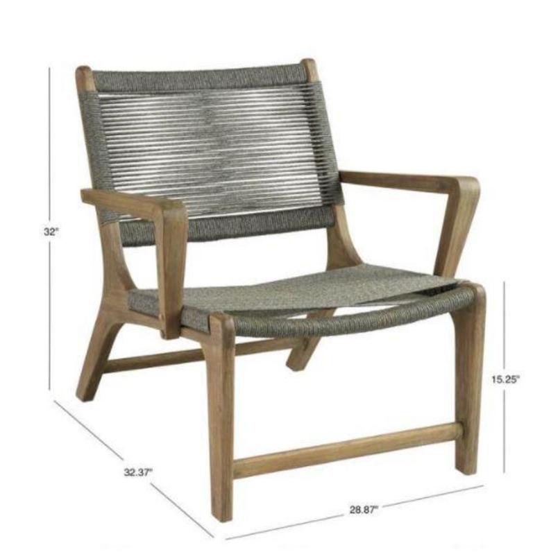 GRAY OUTDOOR LOUNGE CHAIR