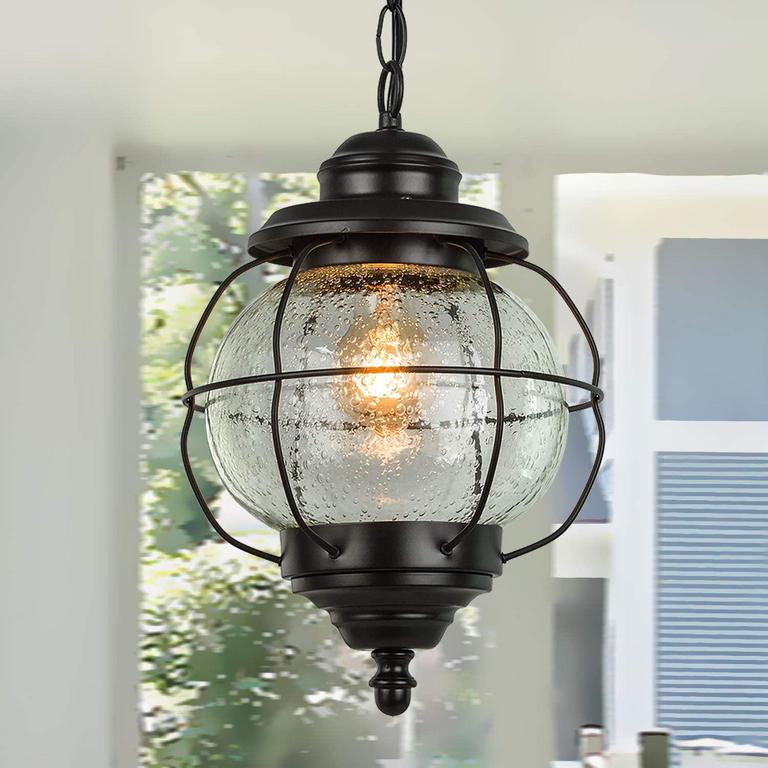 GLOBE & CAGE CEILING LIGHT