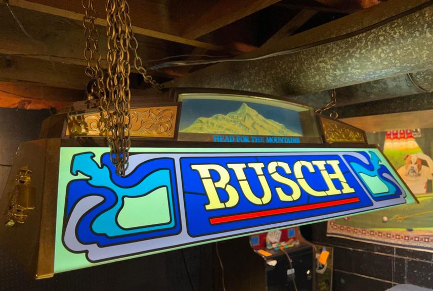 Busch light store pool table light