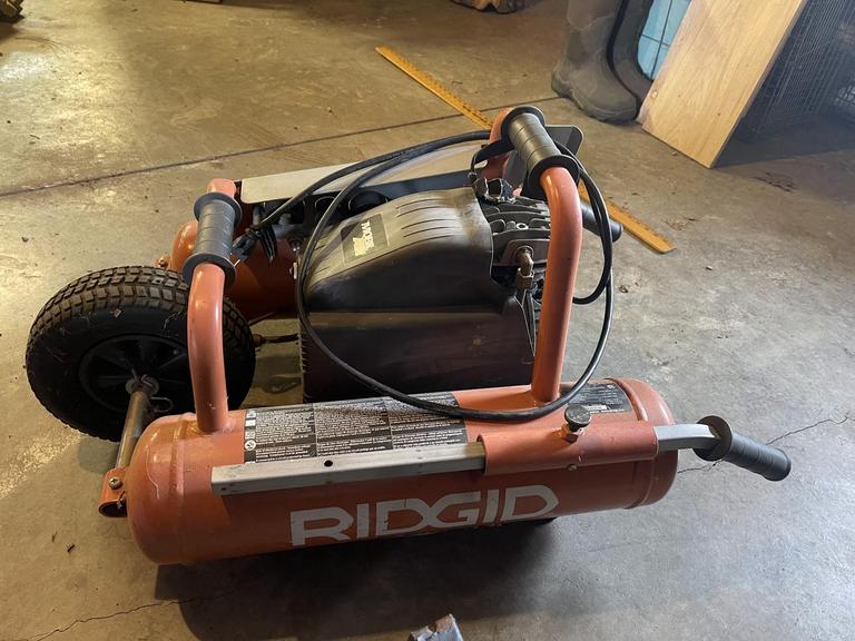 Ridgid wheelbarrow on sale air compressor