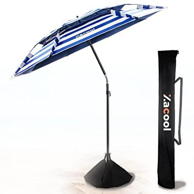 XACOOL 6.5' RED BEACH UMBRELLA