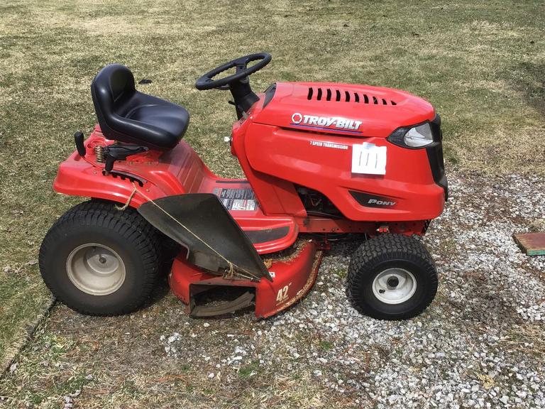 Troy bilt pony riding mower online engine