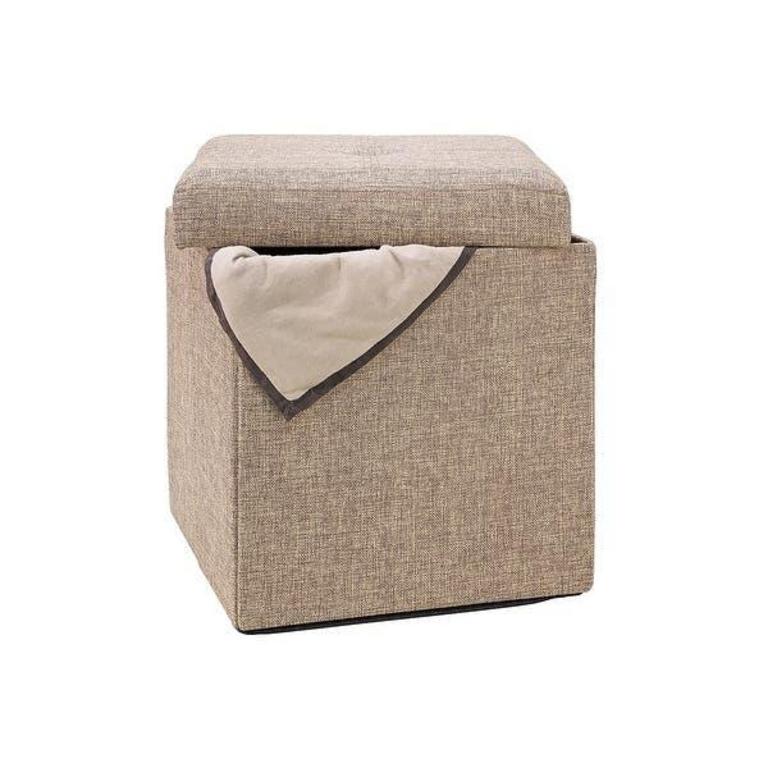 SIMPLIFY FAUX STORAGE OTTOMAN