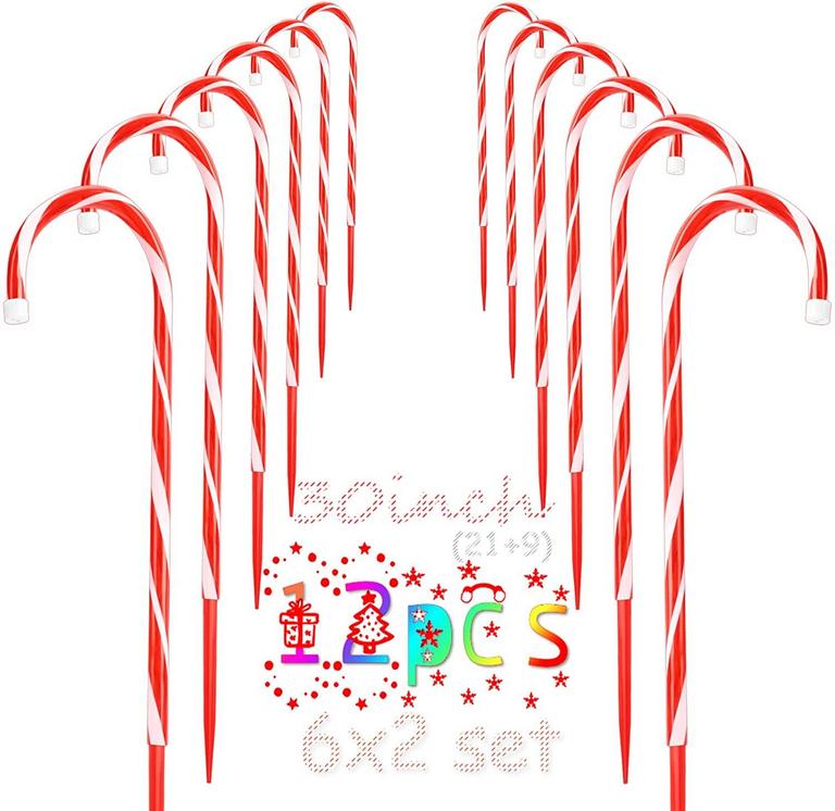 12 LED CANDY CANE LIGHTS