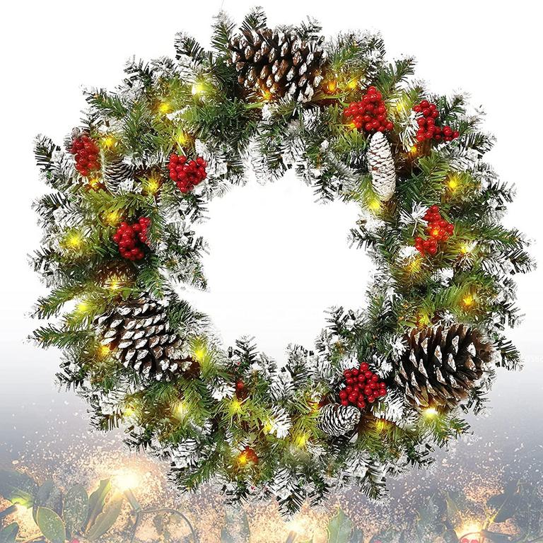 PRE-LIT 24" ARTIFICIAL WREATH