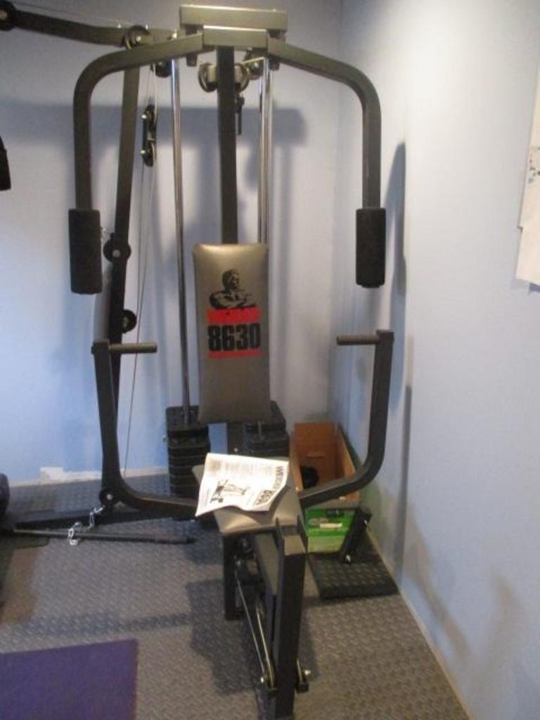 Weider 8630 home gym exercise 2024 chart