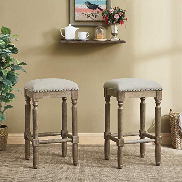 2 BALL & CAST COUNTER STOOLS