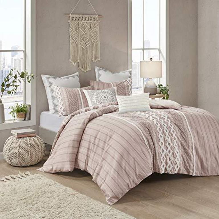 BLUSH CHENILLE KING DUVET SET