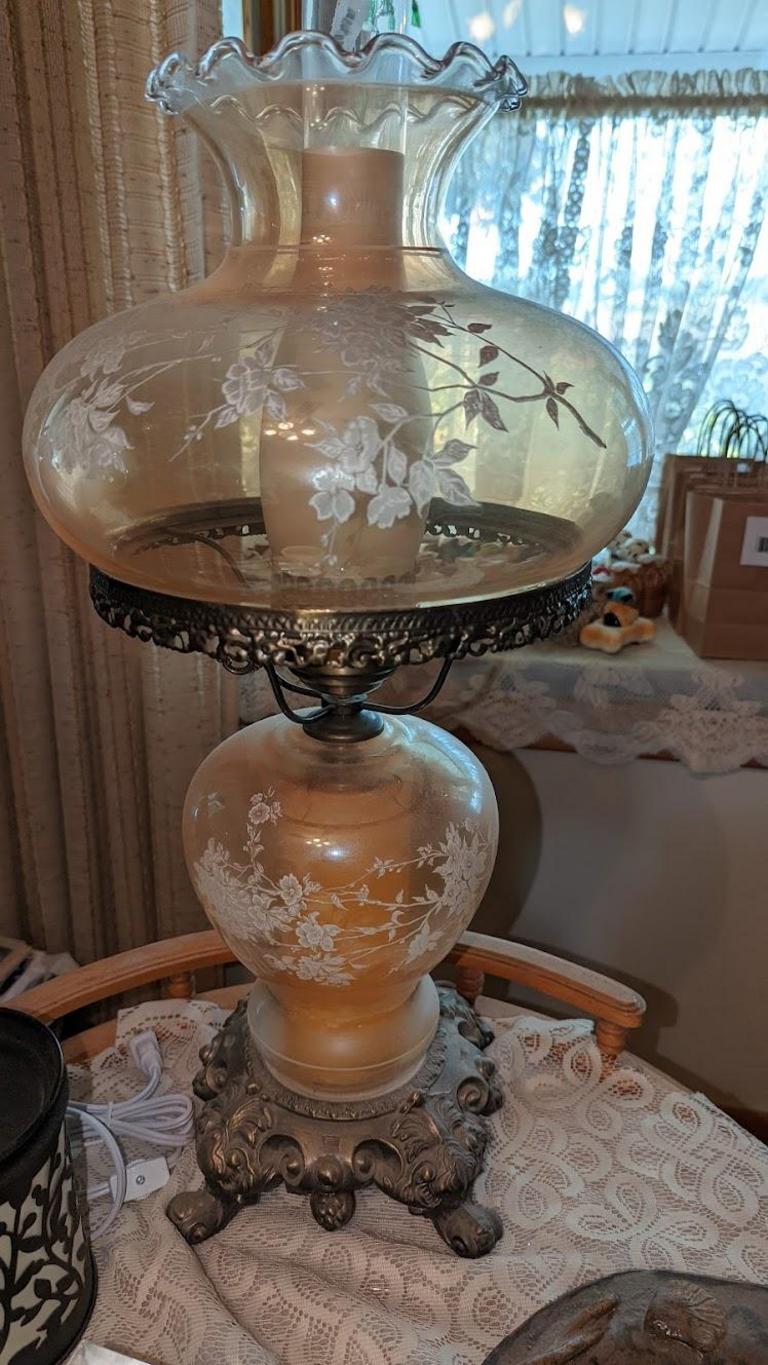 Auction Ohio  Antique Hurricane lamps