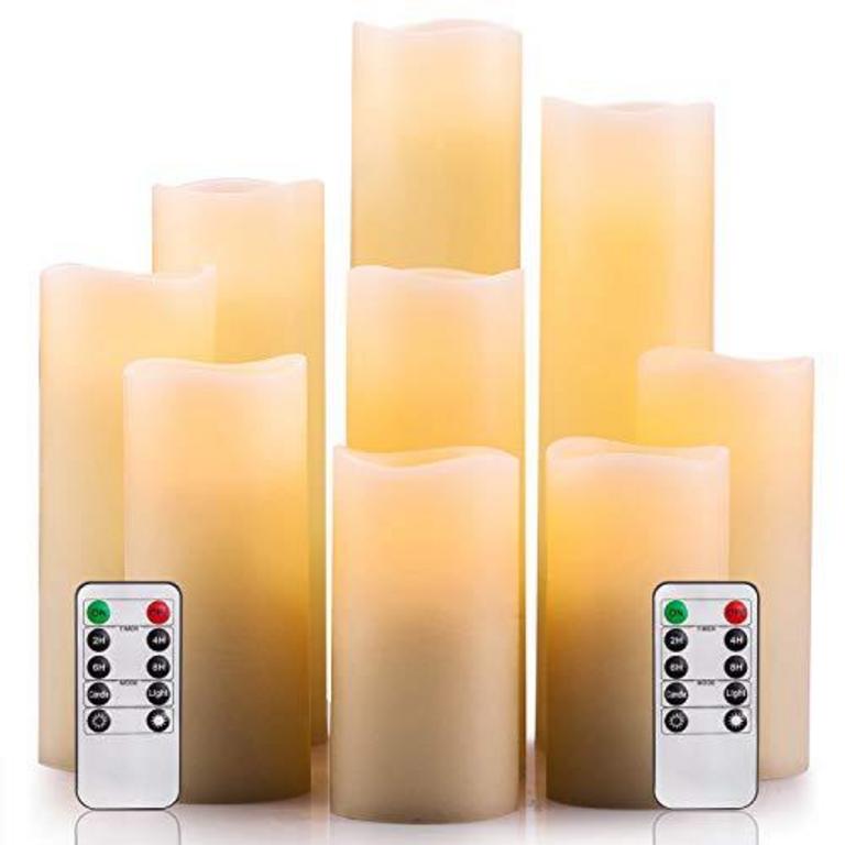 9 ENPORNK FLAMELESS CANDLES