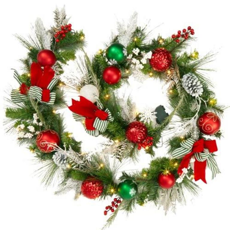 ADEEING 9-FT PRELIT WREATH
