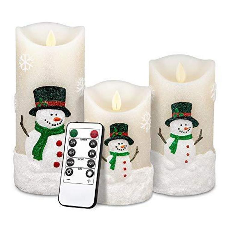 3 YFYTRE FLAMELESS CANDLES
