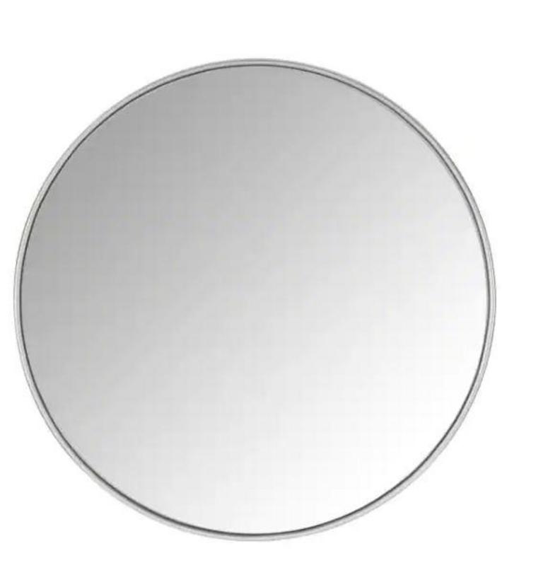 ROUND SILVER ACCENT MIRROR