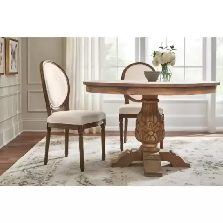 ROUND BACK IVORY DINING CHAIR