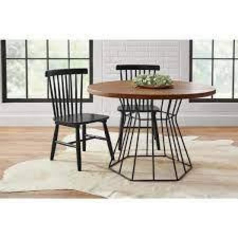 2 BLACK WINDSOR CHAIRS