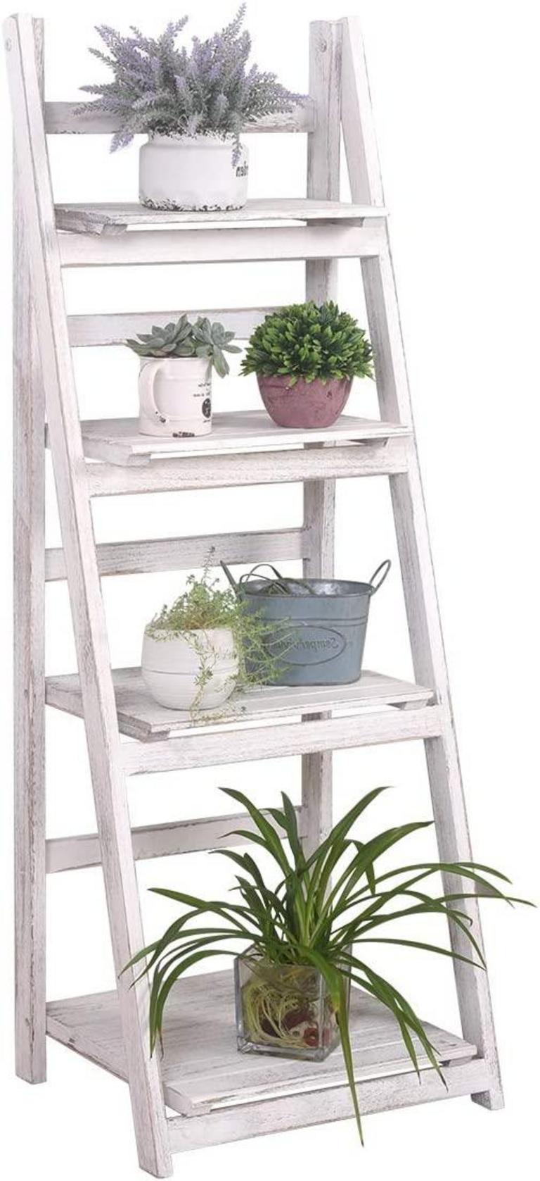 FOLDABLE LADDER SHELF