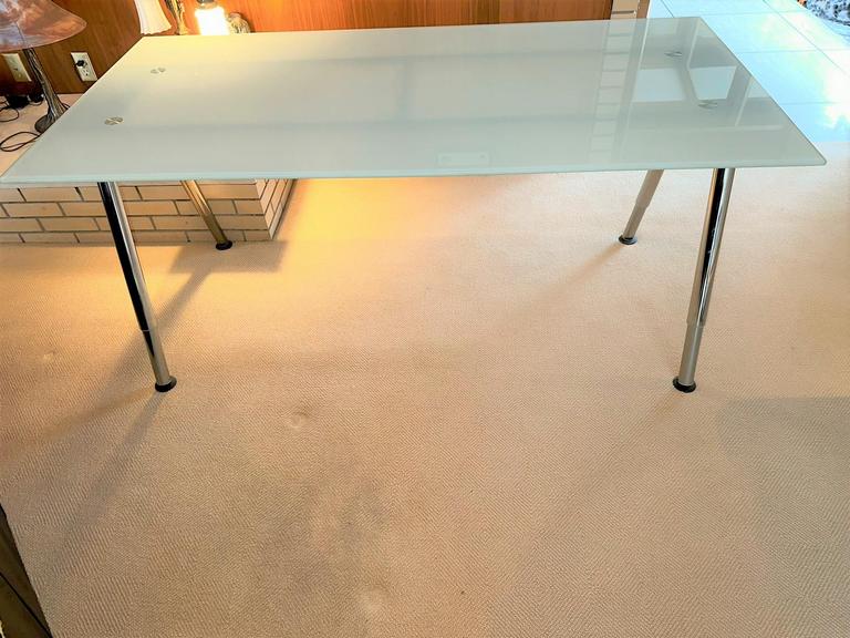 Glass top deals for malm desk