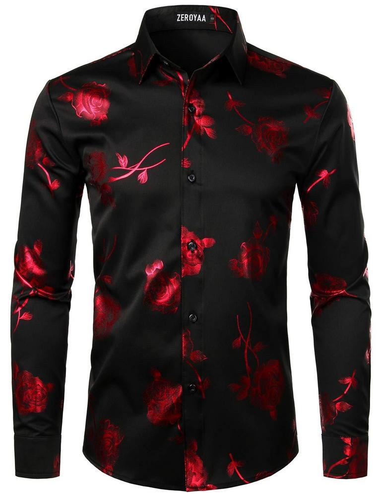 ZEROYAA GOLD ROSE SHIRT XL