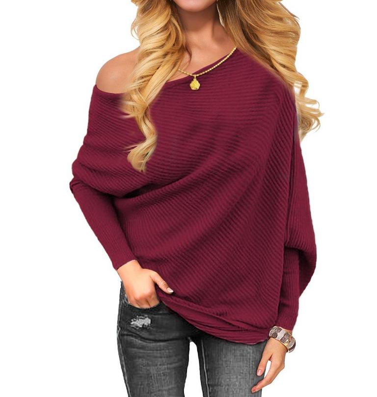 VOIANLIMO OFF-SHOULDER SWEATER