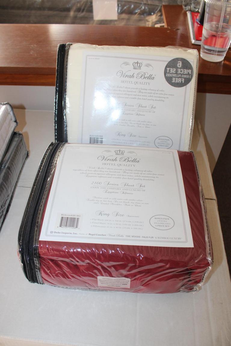 Auction Ohio Virah Bella King Sheet Sets