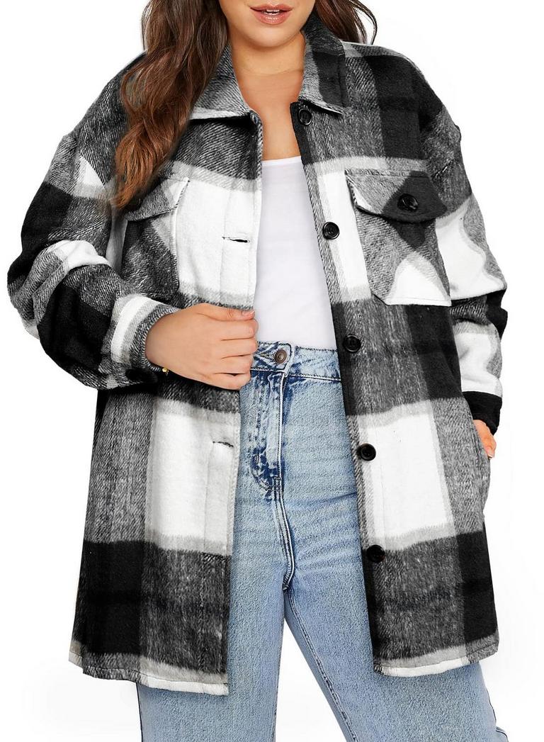 EYTINO 2X PLAID SHACKET