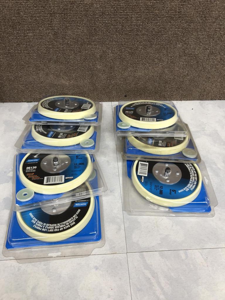 Auction Ohio Norton 6" Backup Pads