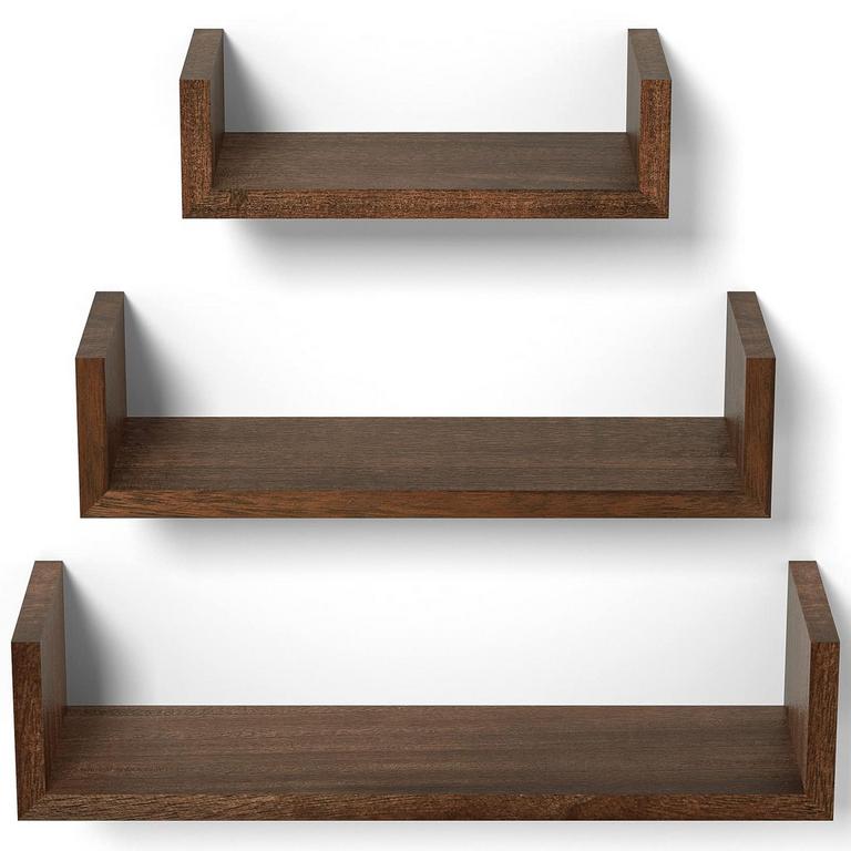 3 SRIWATANA WOOD SHELVES