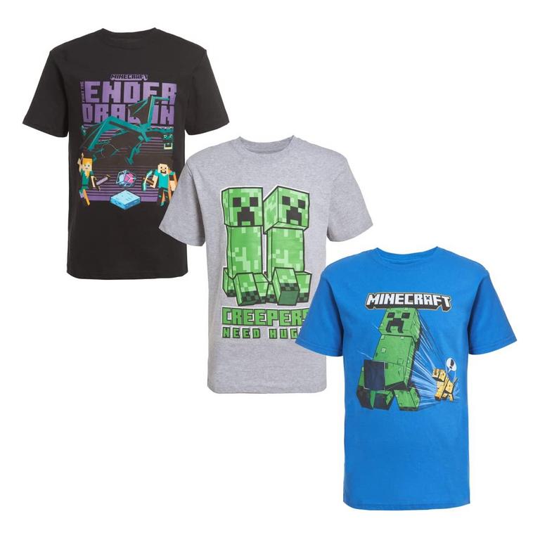 3 MINECRAFT BOYS 10/12 TEES
