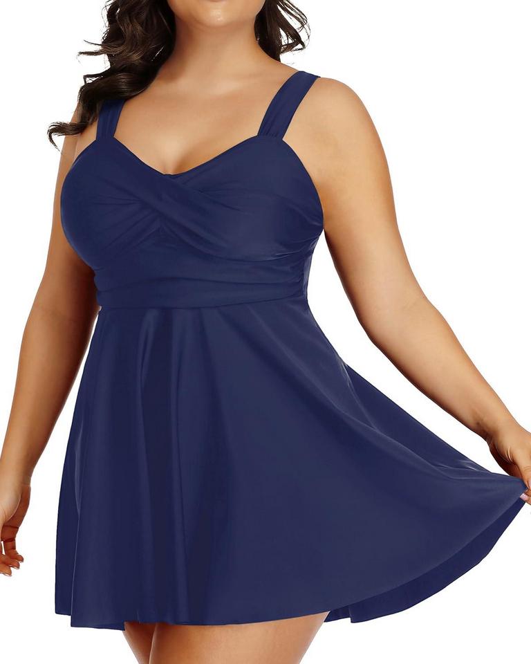 AQUA EVE 22W SWIM DRESS