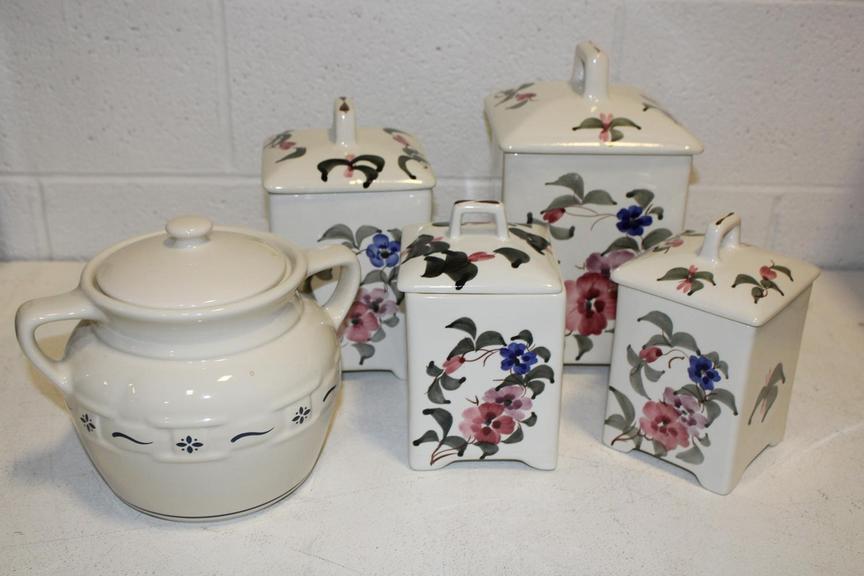 Auction Ohio Canister Set & Longaberger