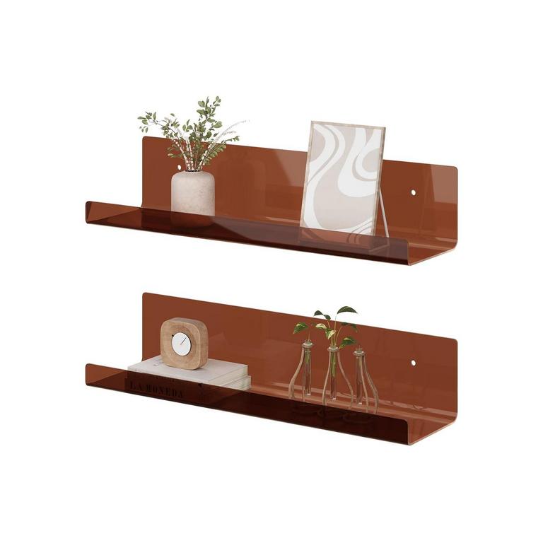 2 RRG ACRYLIC FLOATING SHELVES