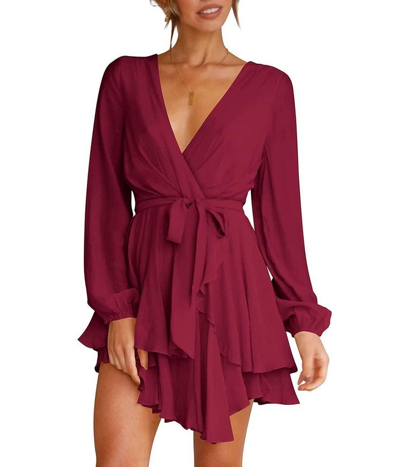 COSONSEN V-NECK DRESS