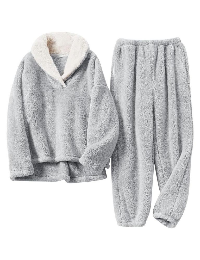 GIHUO FLUFFY PJS SET L