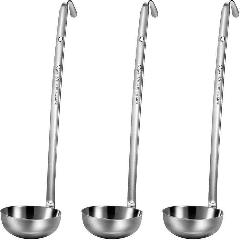3 STAINLESS STEEL LADLES