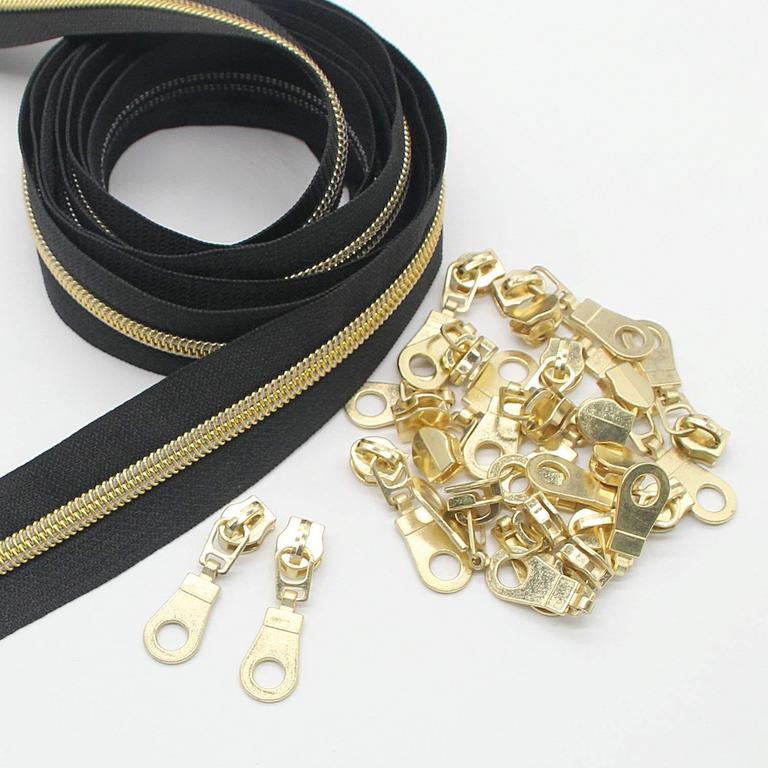 25 LEEKAYER GOLD NYLON ZIPPERS