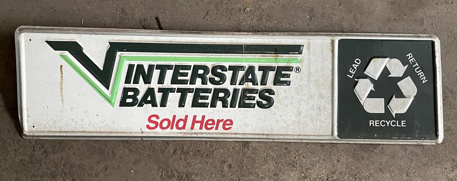 Auction Ohio Interstate Batteries Sign