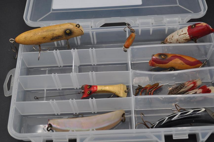 Auction Ohio Fishing Lures in Container