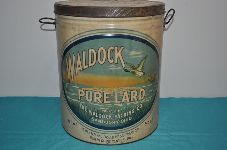 Auction Ohio Waldock Pure Lard 50lb Tin