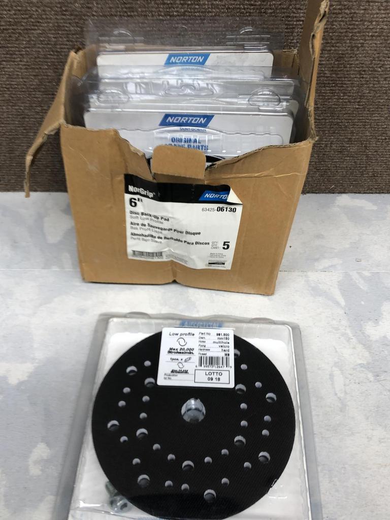 Auction Ohio Norton 6" Disc Backup Pads